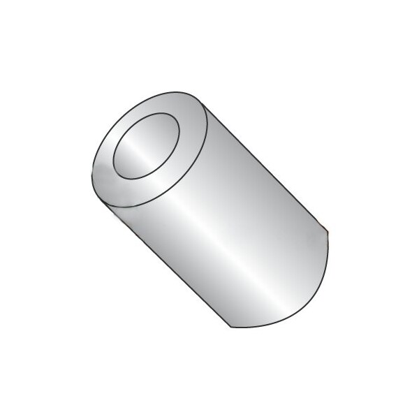 Newport Fasteners Round Spacer, #10 Screw Size, Plain 18-8 Stainless Steel, 3/8 in Overall Lg, 0.192 in Inside Dia 802478 - main